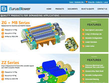 Tablet Screenshot of eurusblower.com